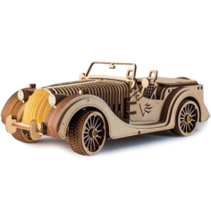 3D Puzzle Model Wooden Car Free Vector, Free Vectors File